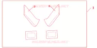 KNEE PAD SET for Honda DEAUVILLE 700 ABS 2007