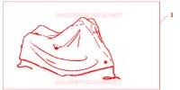 REAR COWL for Honda DEAUVILLE 700 ABS 2007