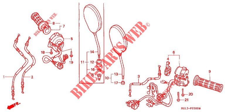 CABLE/SWITCH  for Honda BIG ONE 1000 1995