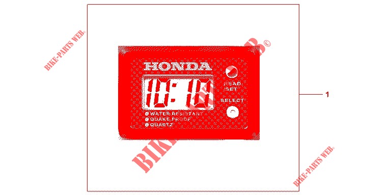 MINI CLOCK: 3,5 X 2,3 X 1 CM  for Honda CBR 125 2005