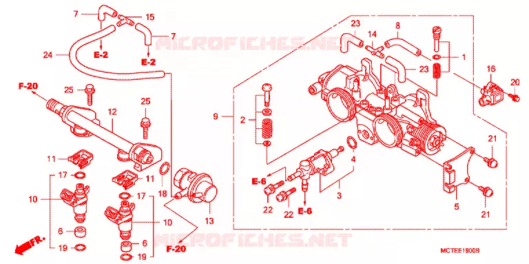 THROTTLE BODY   Honda SCOOTER 600 SILVERWING 2007  FJS600A7
