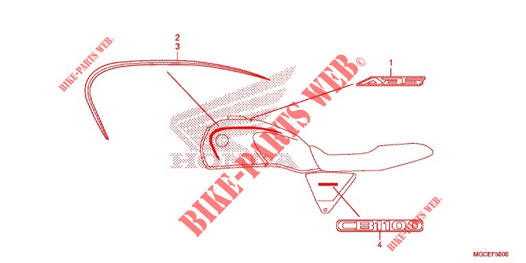 MARK  for Honda CB 1100 EX ABS 2015