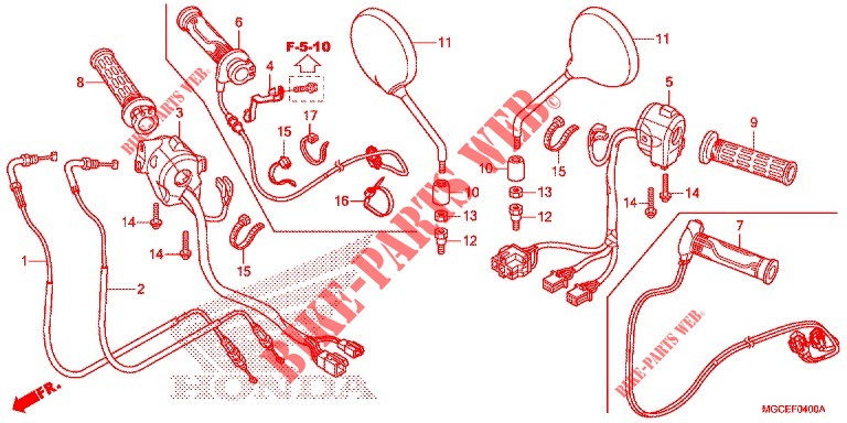 SWITCH/CABLE  for Honda CB 1100 EX ABS 2014