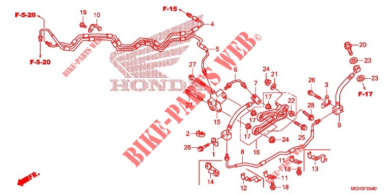 BRAKE HOSE  for Honda CROSSTOURER 1200 DCT 2012