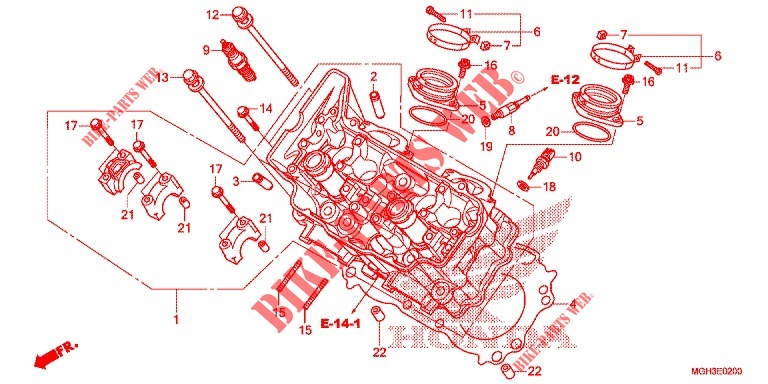CYLINDER HEAD (AVANT) for Honda CROSSTOURER 1200 DCT 2012