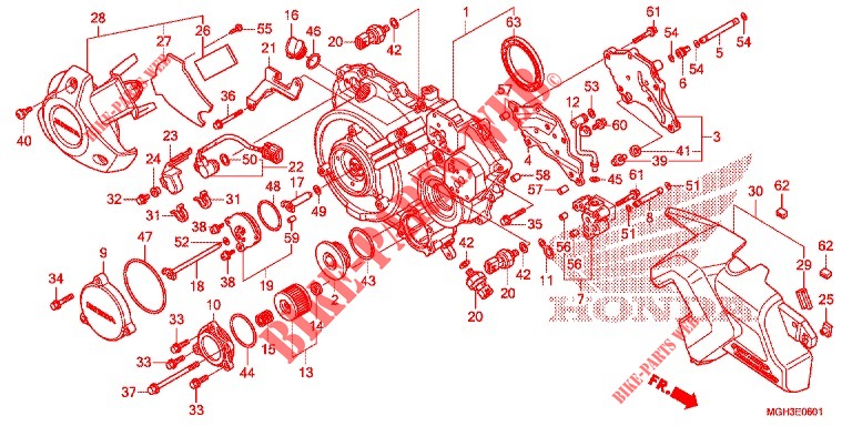 RIGHT CRANKCASE COVER (VFR1200XD) for Honda CROSSTOURER 1200 DCT 2012