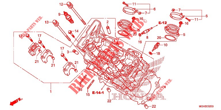 CYLINDER HEAD (AVANT) for Honda CROSSTOURER 1200 DCT BLACK 2013
