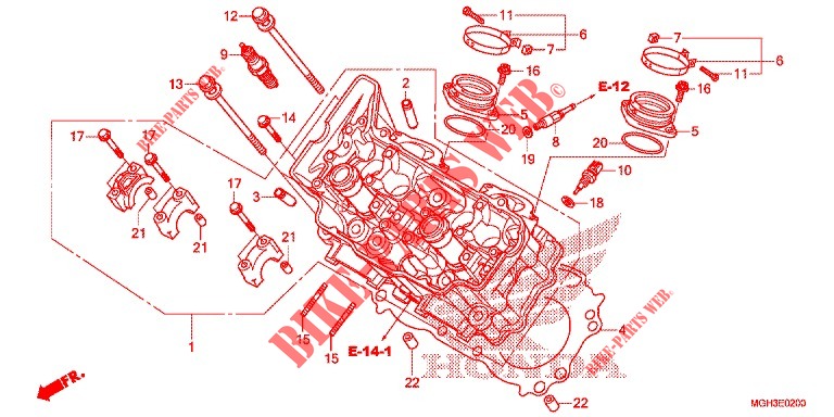CYLINDER HEAD (AVANT) for Honda CROSSTOURER 1200 DCT 2013