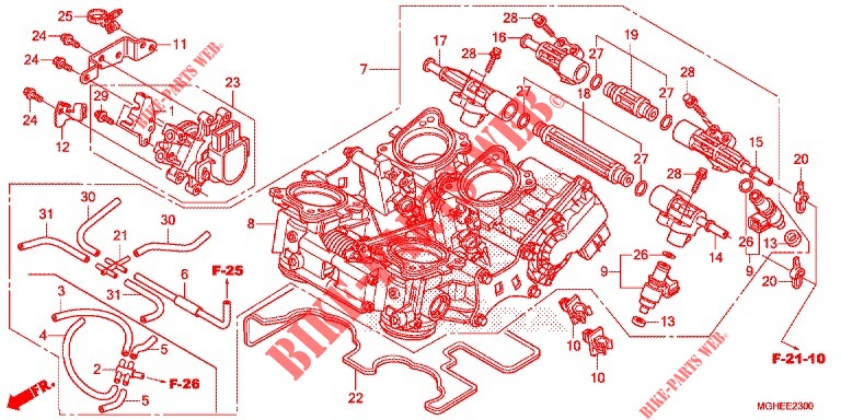 THROTTLE BODY  for Honda CROSSTOURER 1200 DCT 2014