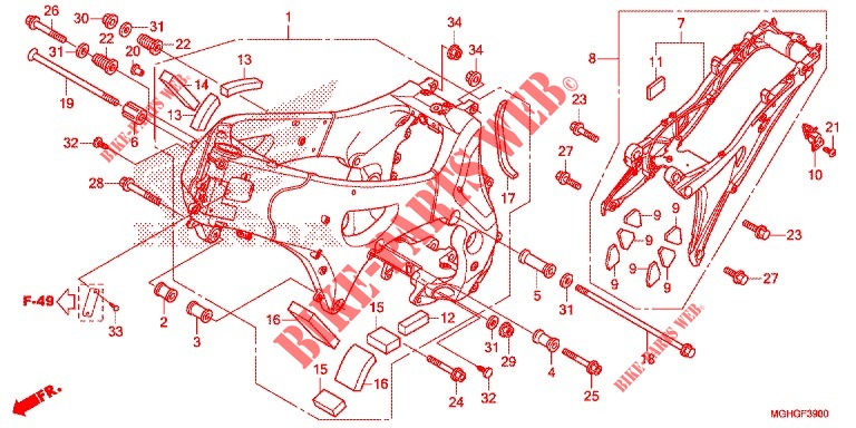 FRAME BODY  for Honda CROSSTOURER 1200 2016