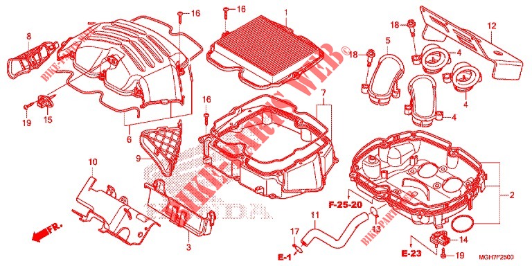 AIR CLEANER  for Honda CROSSTOURER 1200 DCT ABS 2015