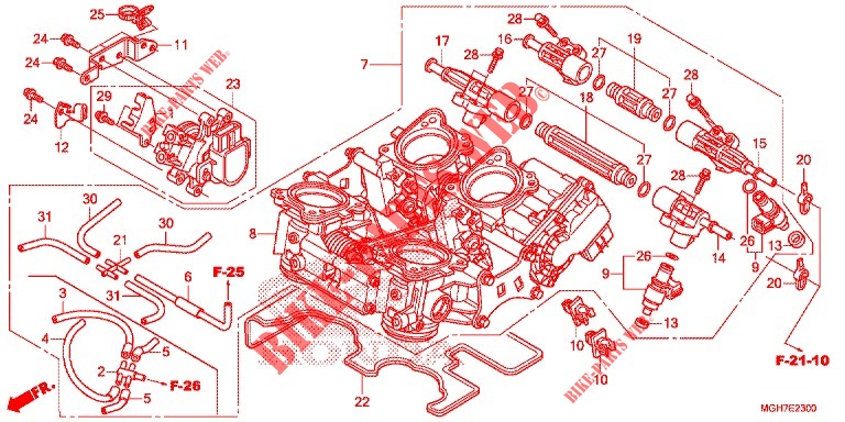 THROTTLE BODY  for Honda CROSSTOURER 1200 DCT ABS 2015