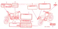 CAUTION LABEL   for Honda XR 600 R 1993