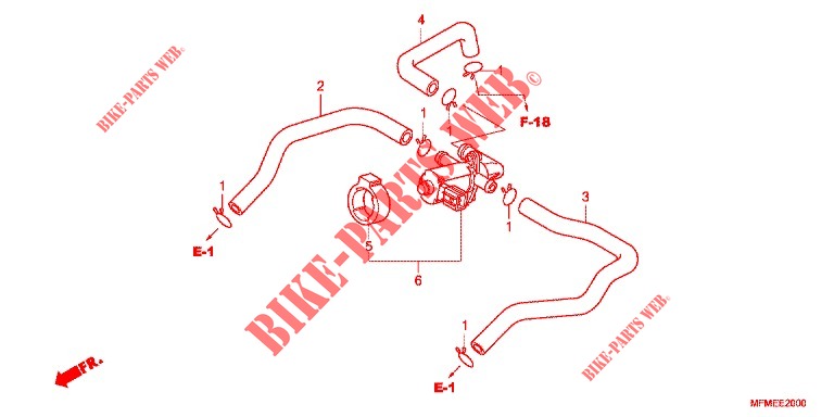 AIR INJECTION CONT. VALVE  for Honda CB 400 SUPER FOUR TYPE II 2011