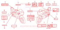 CAUTION LABEL  (CBR125RW7/RW9/RWA) for Honda CBR 125 2008