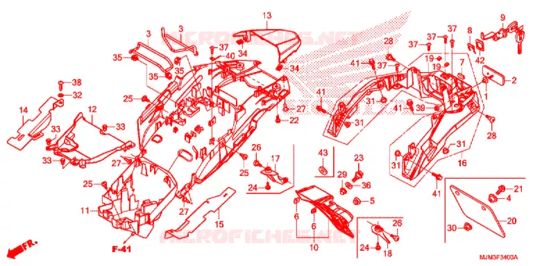 REAR FENDER  Honda MOTO 800 VFR 2017  VFR800FH