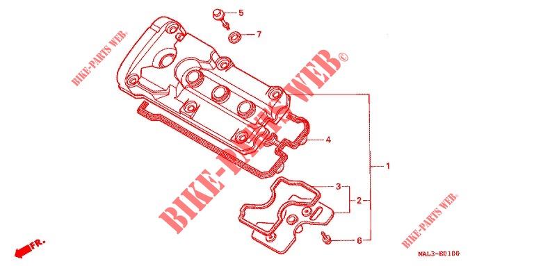 CYLINDER HEAD COVER   for Honda CBR 600 F3 1997