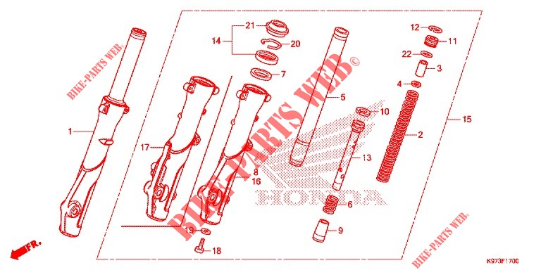 FRONT FORK  for Honda PCX 150 ABS 2019