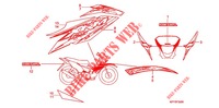 MARK/STRIPE (CFT125KRA/CFT125MA) for Honda XRM 125 SPOKED WHEELS, REAR BRAKE DRUM 2011