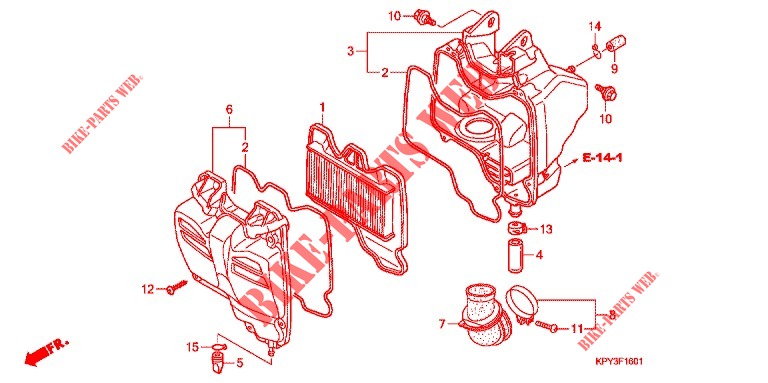 AIR CLEANER  (2) for Honda XRM 125 SPOKED WHEELS, REAR BRAKE DRUM 2010
