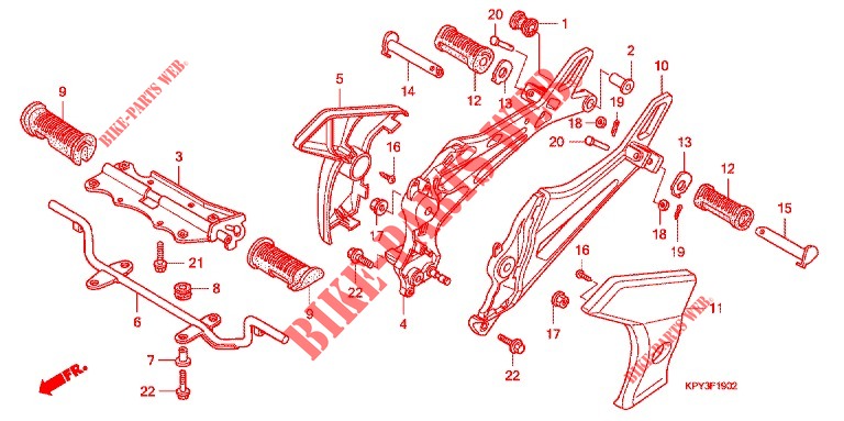 STEP  (3) for Honda XRM 125 SPOKED WHEELS, REAR BRAKE DRUM 2010