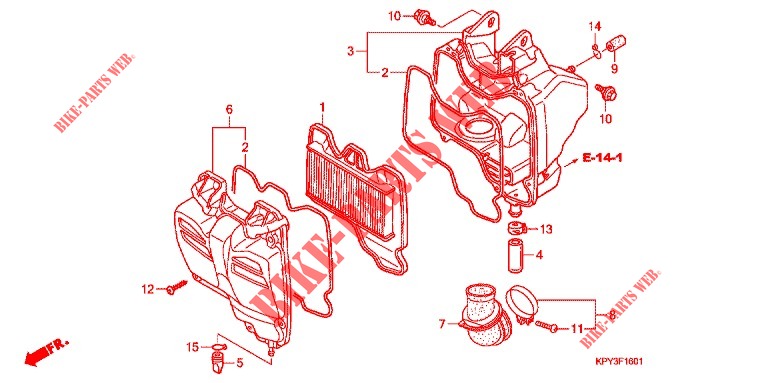 AIR CLEANER  (2) for Honda XRM 125 DUAL SPORT 2009