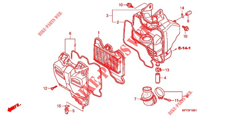 AIR CLEANER  (2) for Honda XRM 125 SPOKED WHEELS, REAR BRAKE DISK 2010