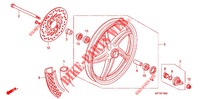 FRONT WHEEL (MOULURE) for Honda XRM 125 MOTARD, CASTED WHEELS 2010