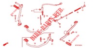 PEDAL/KICK STARTER ARM (2) for Honda XRM 125 MOTARD, CASTED WHEELS 2011