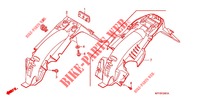 REAR FENDER (2) for Honda XRM 125 MOTARD, CASTED WHEELS 2012