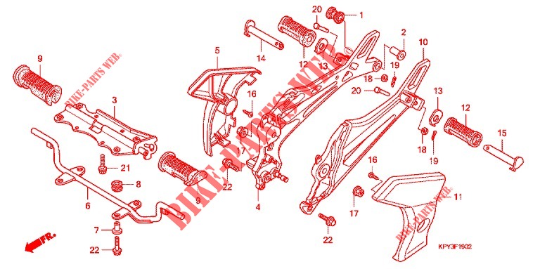 STEP  (3) for Honda XRM 125 MOTARD, CASTED WHEELS 2011