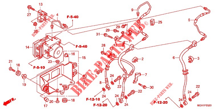 ABS MODULATOR   for Honda CROSSTOURER 1200 S 2014