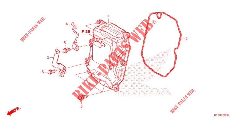 CYLINDER HEAD COVER   for Honda PCX 125 ABS 2021