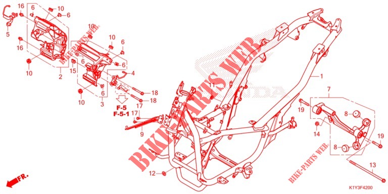 FRAME BODY   for Honda PCX 125 ABS 2021