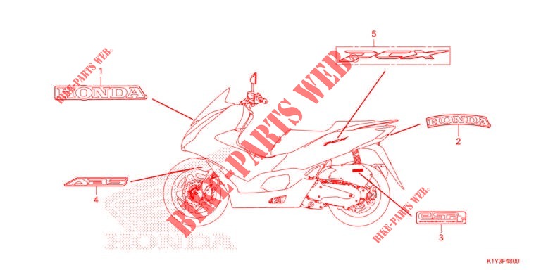 MARK/EMBLEM  for Honda PCX 125 ABS 2021