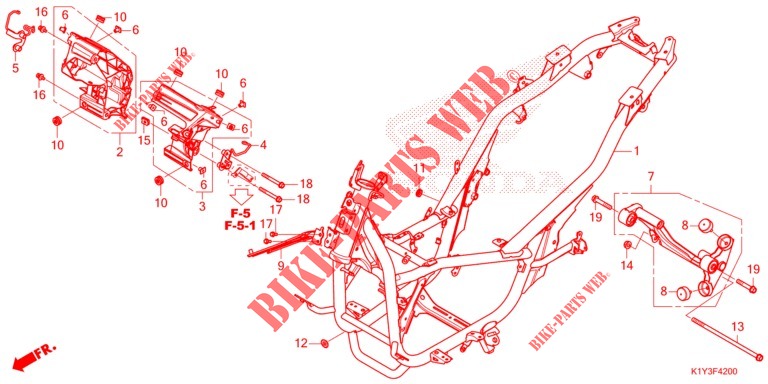 FRAME BODY   for Honda PCX 125 CBS 2021