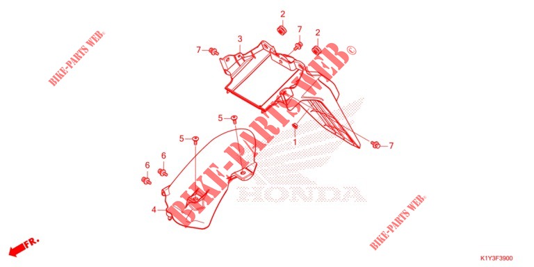 REAR FENDER  for Honda PCX 125 CBS 2021