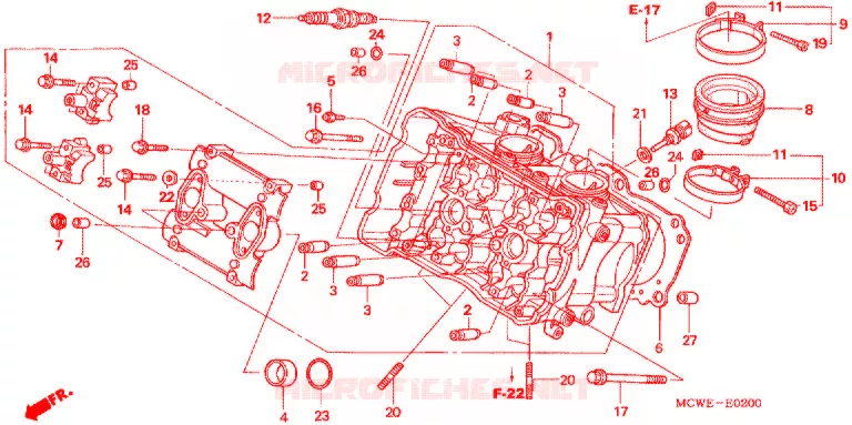 CYLINDER HEAD  (AVANT) Honda MOTO 800 VFR 2011  VFR800A9