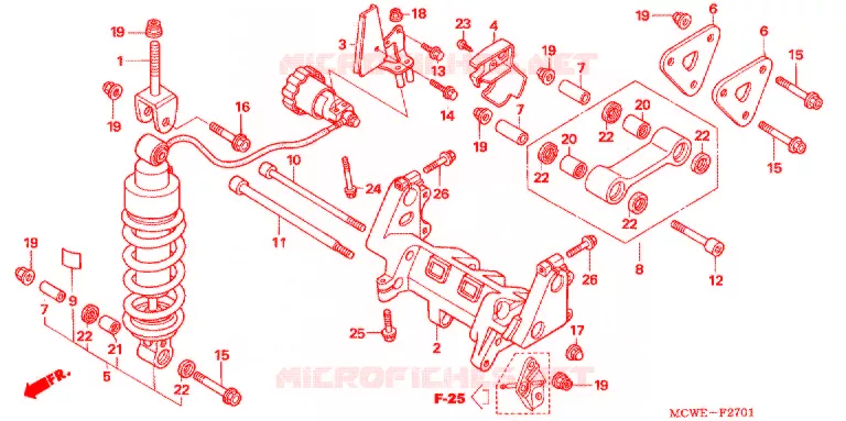 REAR CUSHION  (VFR800A) Honda MOTO 800 VFR 2010  VFR800A9