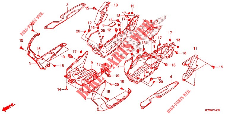 FLOOR STEP  for Honda ADV 150 ABS 2021