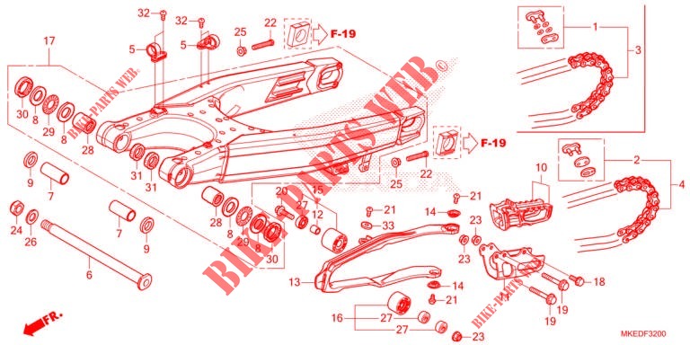 SWINGARM   for Honda CRF 450 RX ENDURO 2021