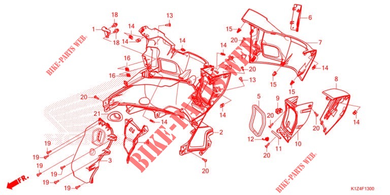 LEG SHIELD for Honda PCX 160 ABS 2021