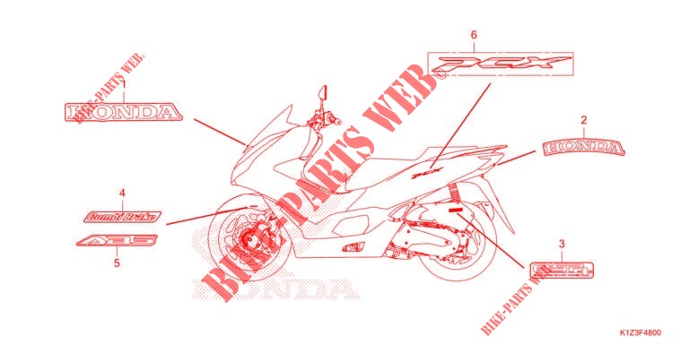 MARK/EMBLEM  for Honda PCX 160 ABS 2021