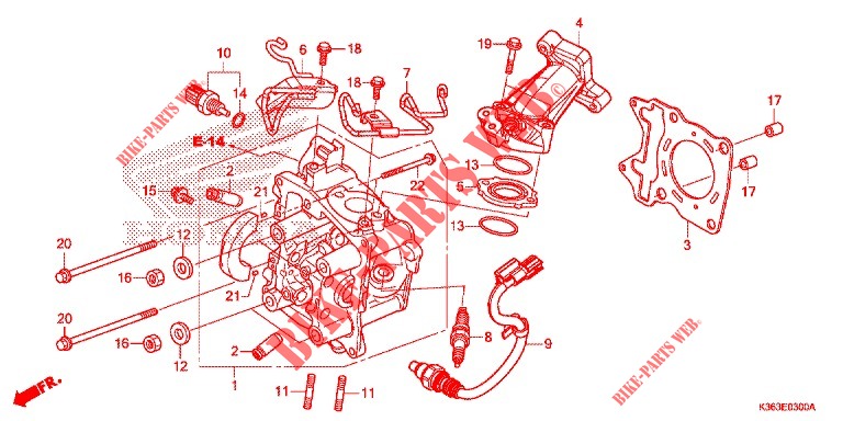 CYLINDER HEAD   for Honda PCX 150 2017