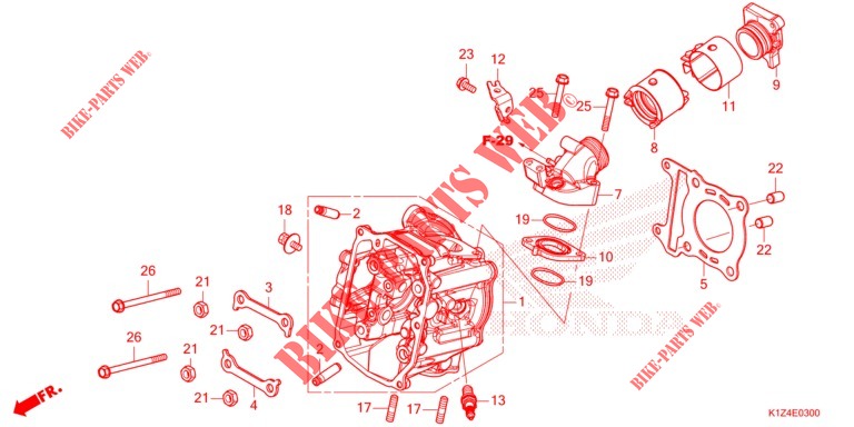 CYLINDER HEAD   for Honda PCX 150 2021