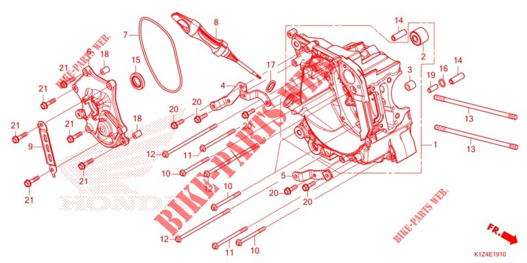 RIGHT CRANKCASE  for Honda PCX 150 2021