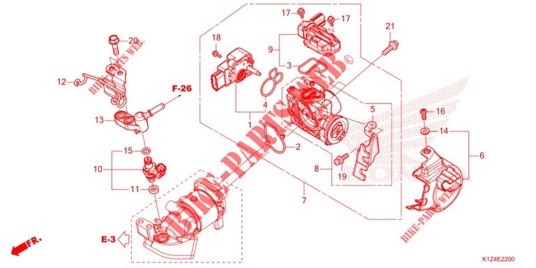 THROTTLE BODY   INJECTOR for Honda PCX 150 2021