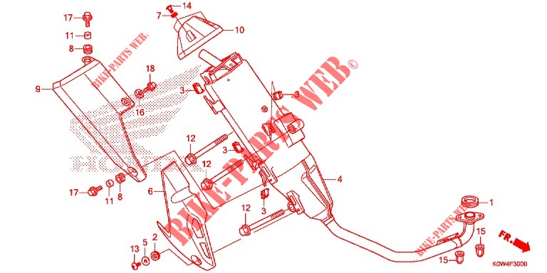 EXHAUST MUFFLER   for Honda ADV 150 ABS 2021