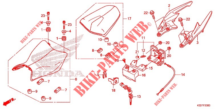SEAT   for Honda CB 300 F ABS 2016