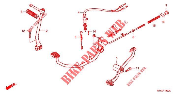 PEDAL/KICK STARTER ARM  for Honda WAVE 100 2010